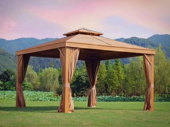 4057 Wooden color galvanized iron sheet awning