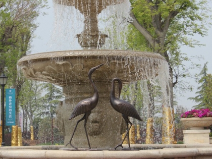 9400 red-crowned crane landscape statue