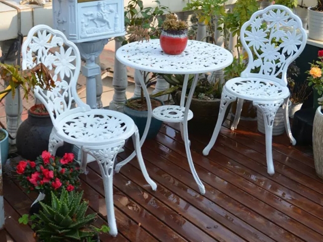9452T 9452C cast aluminum balcony table and chair